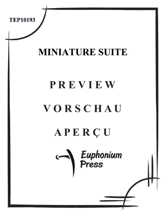 Produktgalerie: Seite 2 von 21 A Miniature Suite , , (Tuba Ensemble EEEETTTT + Pauken, Bass, Klavier)