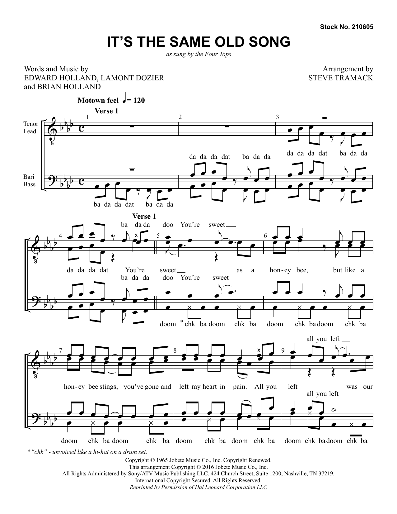 Produktbild zu: It's the Same Old Song (arr. Steve Tramack)
