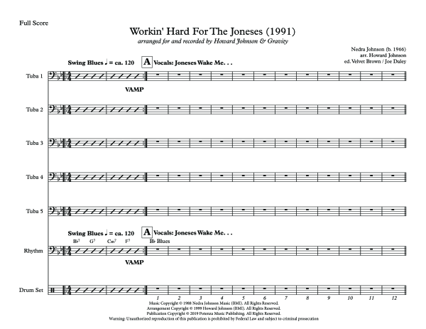 Produktgalerie: Seite 1 von 11 Workin´ Hard for the Joneses, , (Tuba Ensemble 5x Tuba und Combo Band)