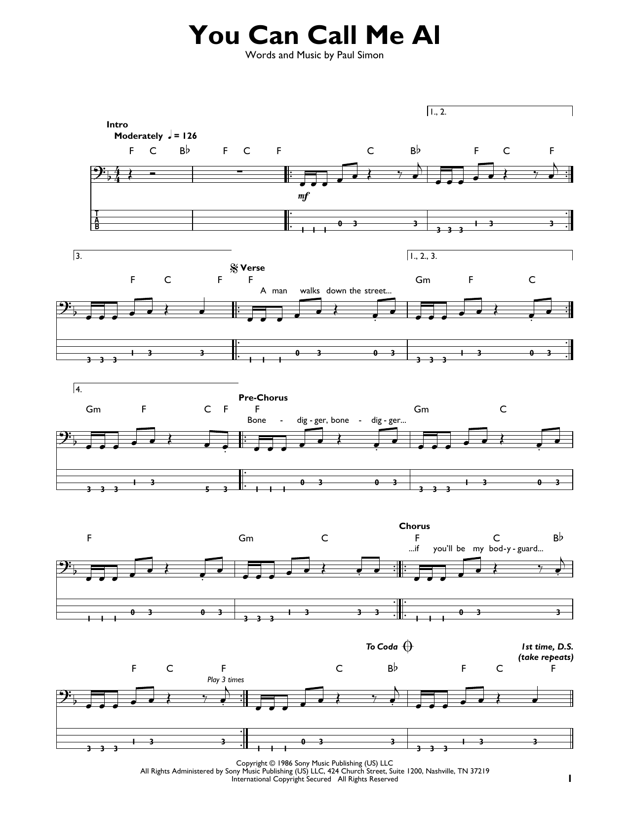 Product picture to:  You Can Call Me Al - Paul Simon