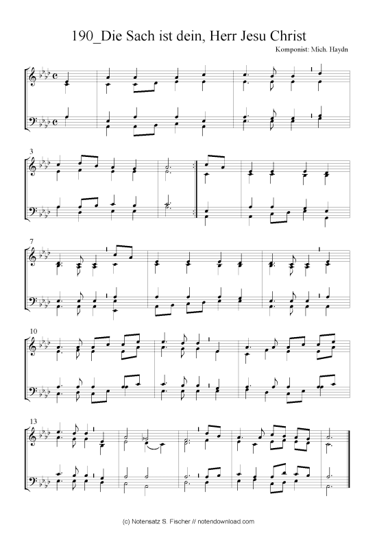 Produktbild zu: Die Sach ist dein, Herr Jesu Christ Mich. Haydn