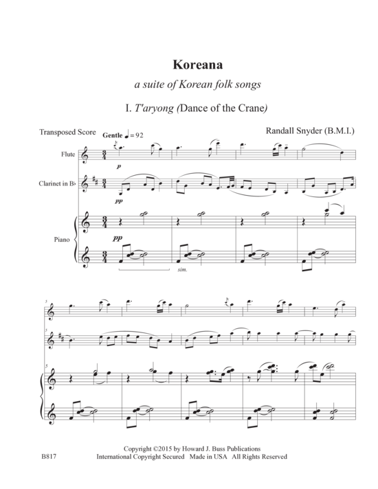 Product gallery: Page 1 of 21 Koreana , , (flute, clarinet and piano)