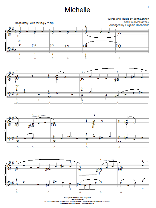 Produktgalerie: Seite 1 von 1 Michelle, The Beatles, Klavier