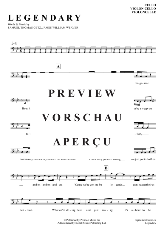 Produktgalerie: Seite 2 von 4 Legendary , Welshly Arms, (Violon-Cello)