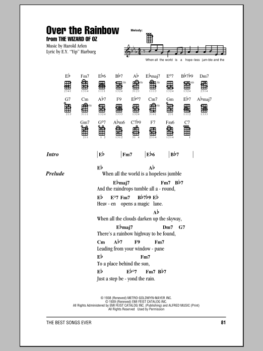 Product gallery: Page 1 of 1 Over The Rainbow, Harold Arlen