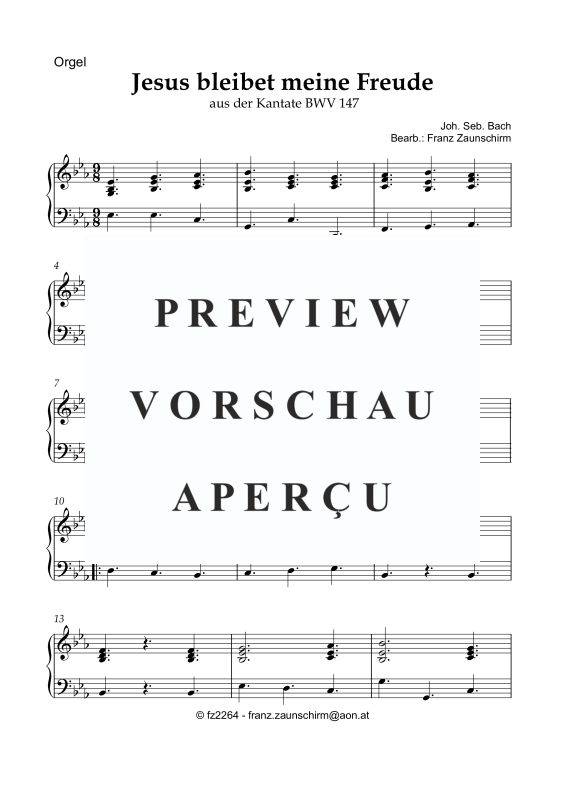 Produktgalerie: Seite 6 von 8 Jesus bleibet meine Freude, , Klarinette in B und Orgel
