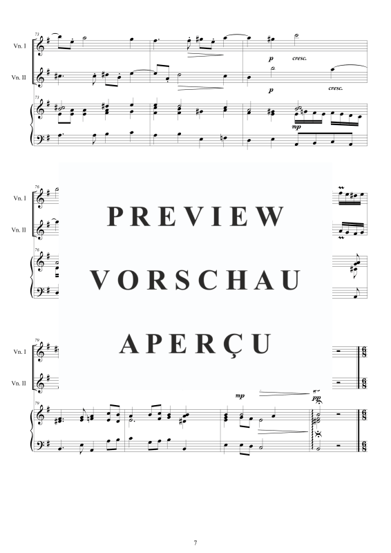 Produktgalerie: Seite 8 von 11 Trio Sonata No.7 in G-Dur Op.1, , 2 Violinen und Cembalo
