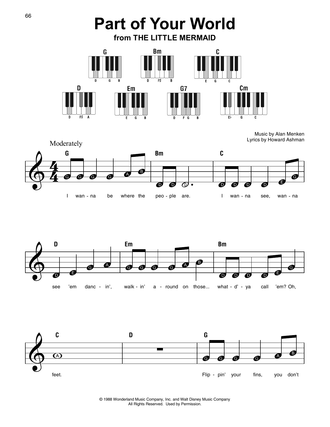 Product gallery: Page 1 of 1 Part Of Your World (from The Little Mermaid), Alan Menken & Howard Ashman