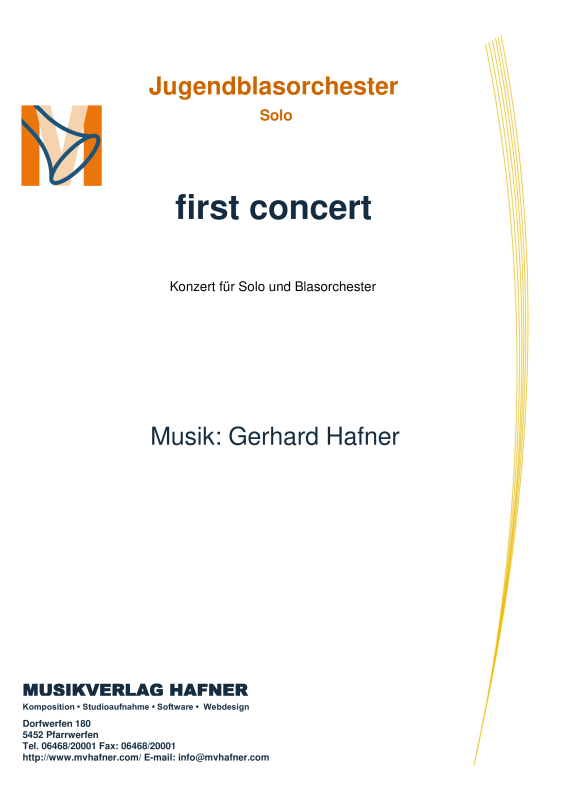 Product picture to: first concertGerhard Hafner