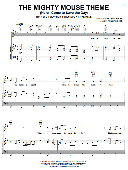 Produktbild zu: The Mighty Mouse Theme (Here I Come To Save The Day)