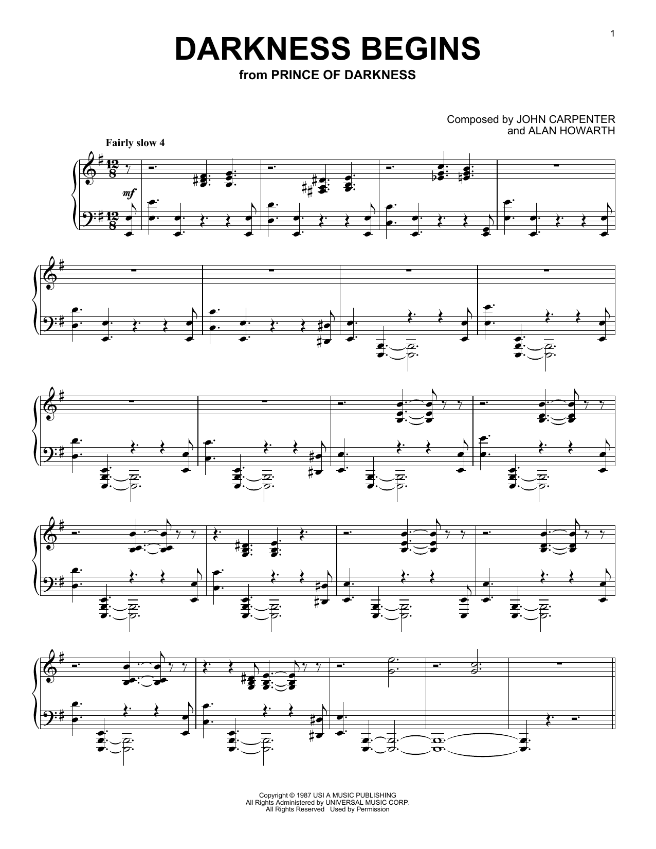 Produktbild zu: Darkness Begins (from Prince Of Darkness)