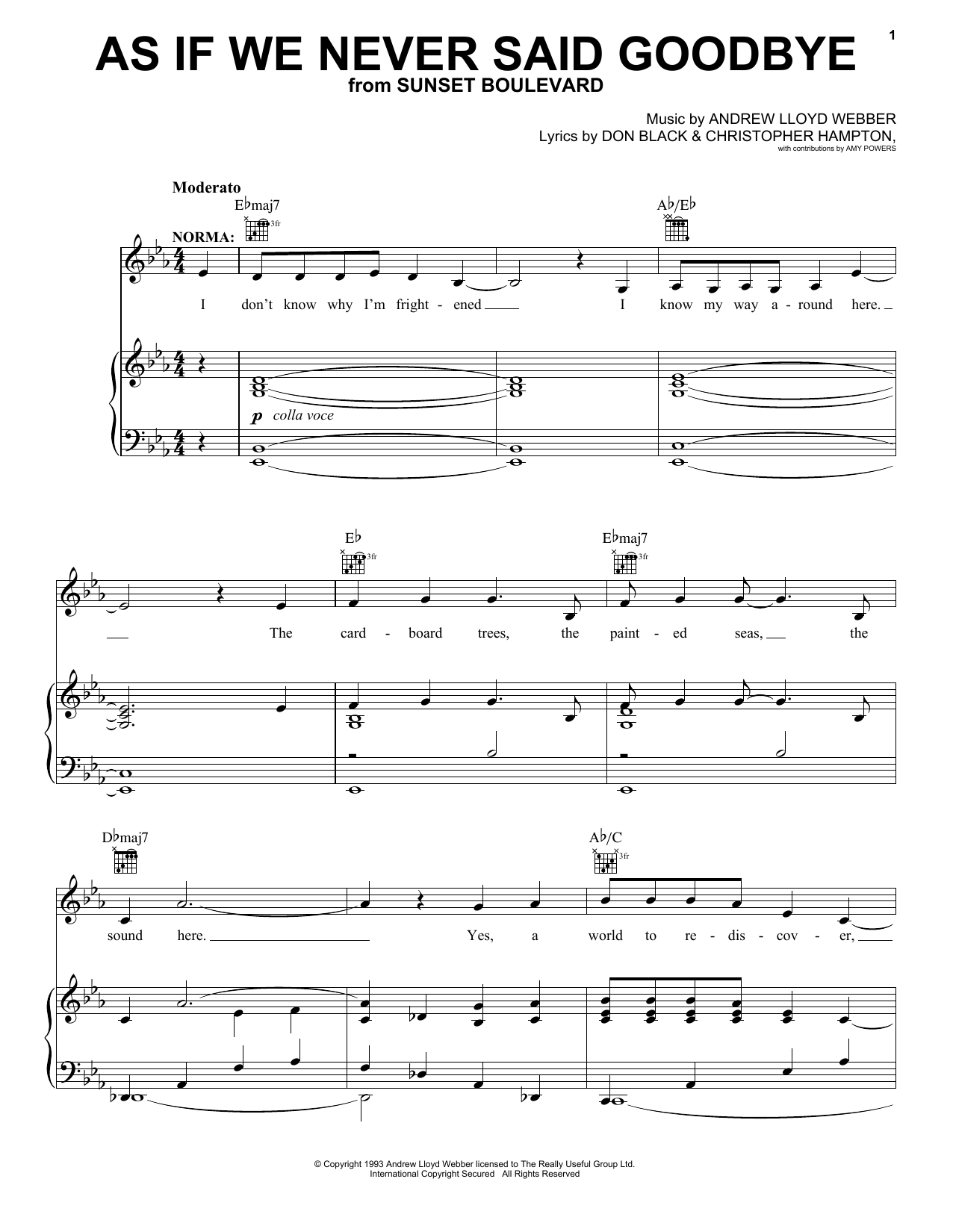 Product picture to: As If We Never Said Goodbye (from Sunset Boulevard)