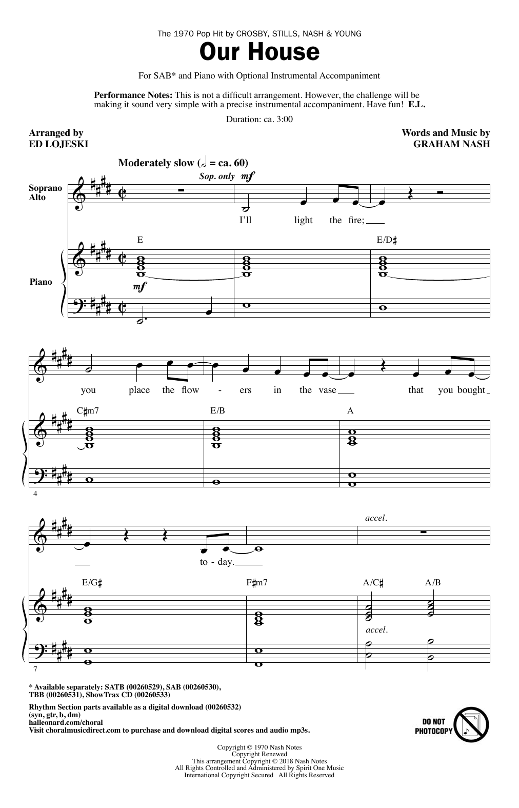 Produktbild zu: Our House (arr. Ed Lojeski)