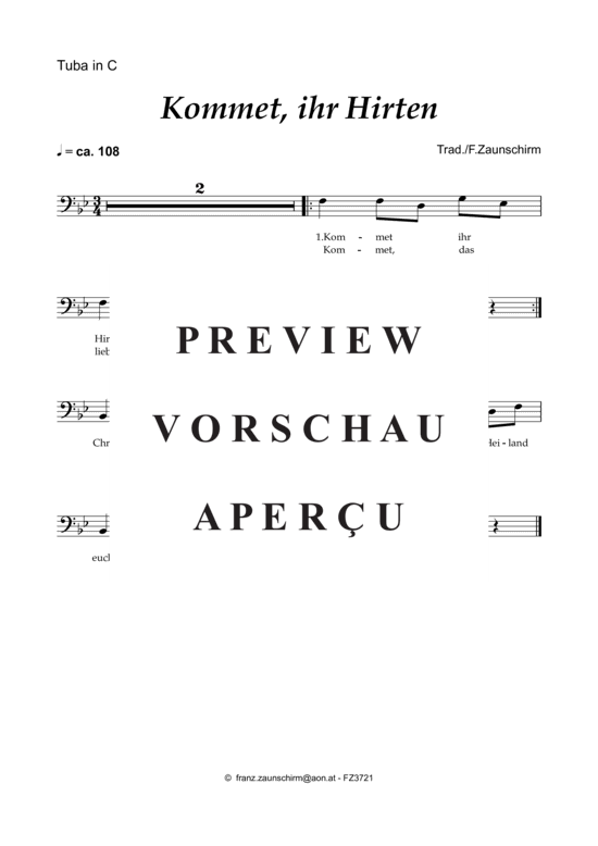 Product gallery: Page 4 of 6 Kommet ihr Hirten , , (tuba + piano)