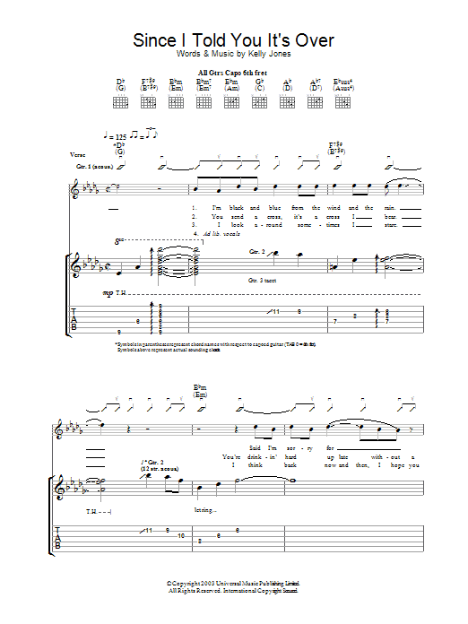 Product gallery: Page 1 of 1 Since I Told You It's Over, Stereophonics