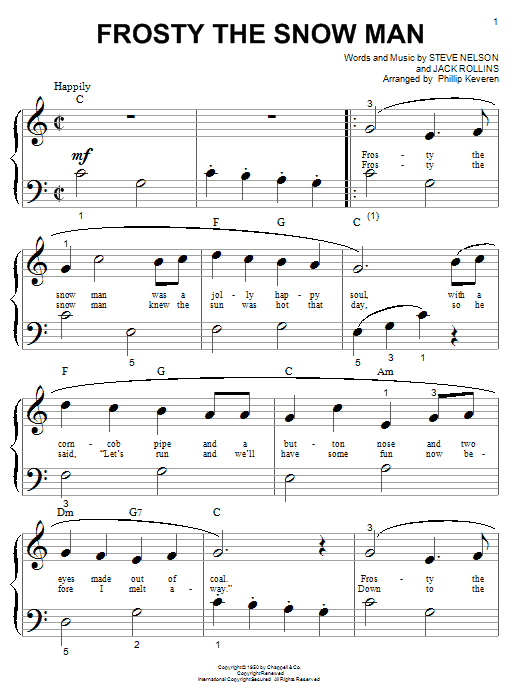 Product picture to: Frosty The Snow Man (arr. Phillip Keveren)