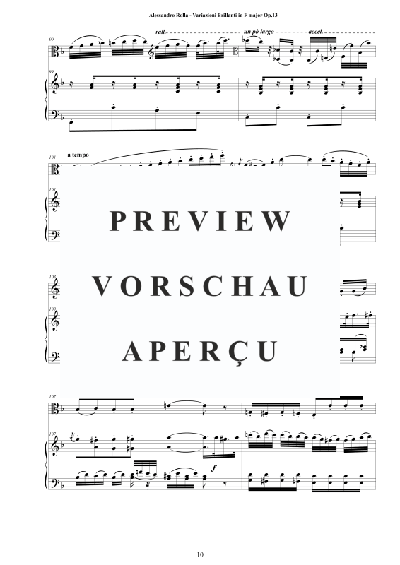 Product gallery: Page 11 of 11 Variazioni Brillanti in F-Dur Op.13, , Viola and Piano