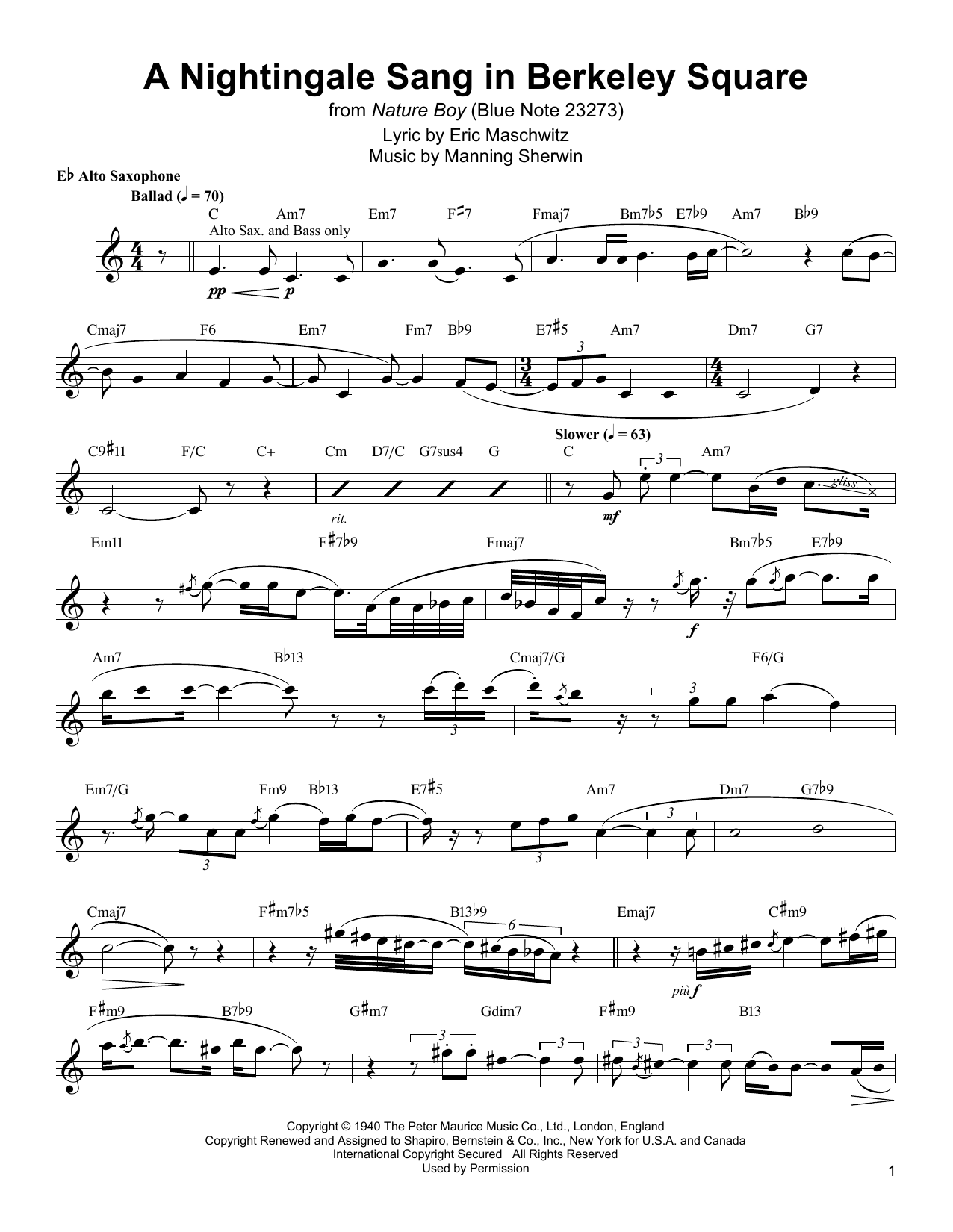 Product gallery: Page 1 of 1 A Nightingale Sang In Berkeley Square, Jackie McLean