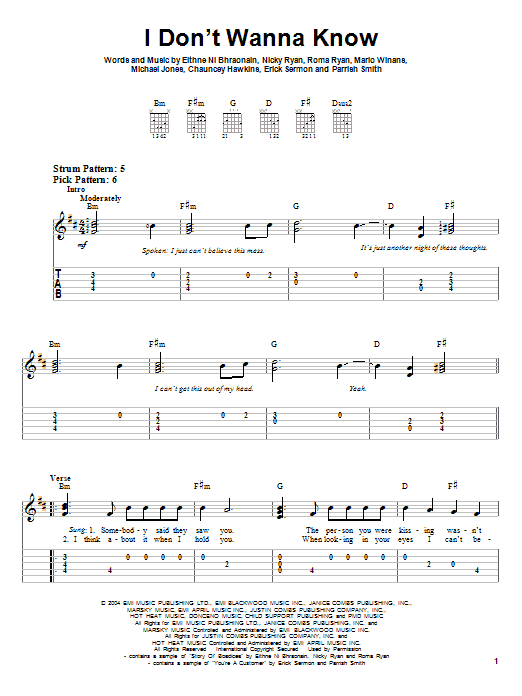 Product picture to:  I Don't Wanna Know - Mario Winans