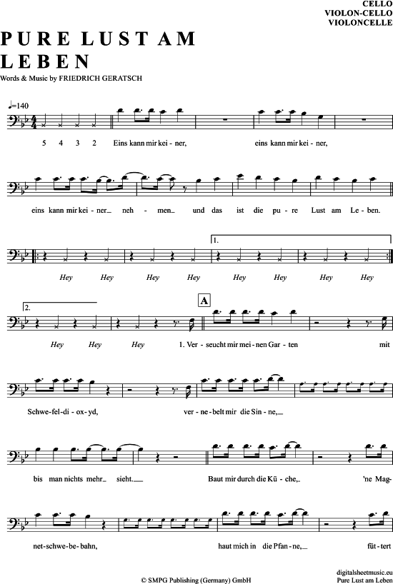 Produktgalerie: Seite 1 von 4 Pure Lust Am Leben , Geier Sturzflug, (Violon-Cello)