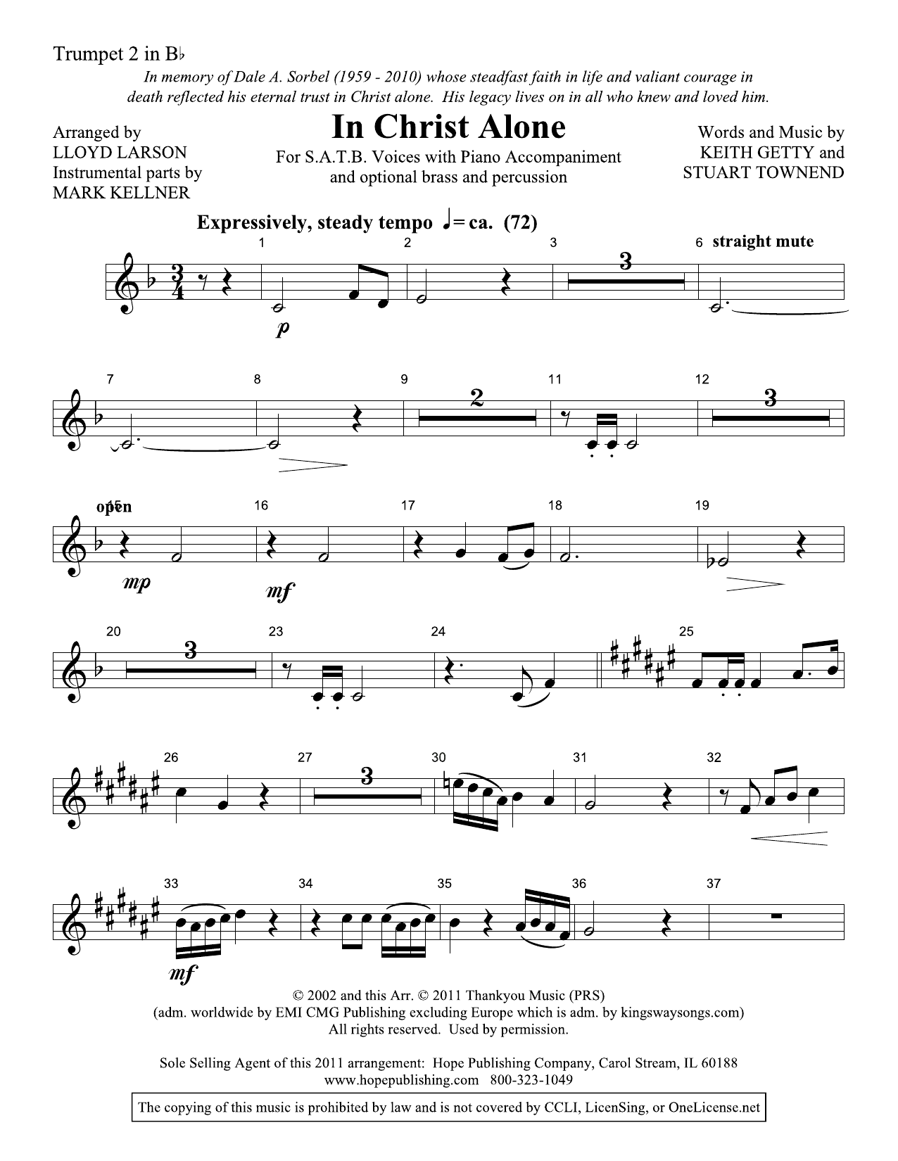 Produktbild zu: In Christ Alone - Trumpet 2