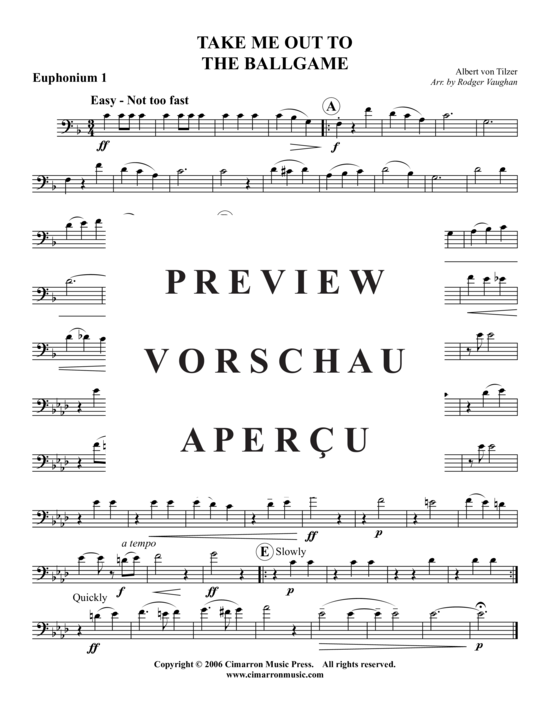 Product gallery: Page 6 of 9 Take Me Out to the Ballgame , , (Tuba Quartet: 2x Baritone, 2xTuba)