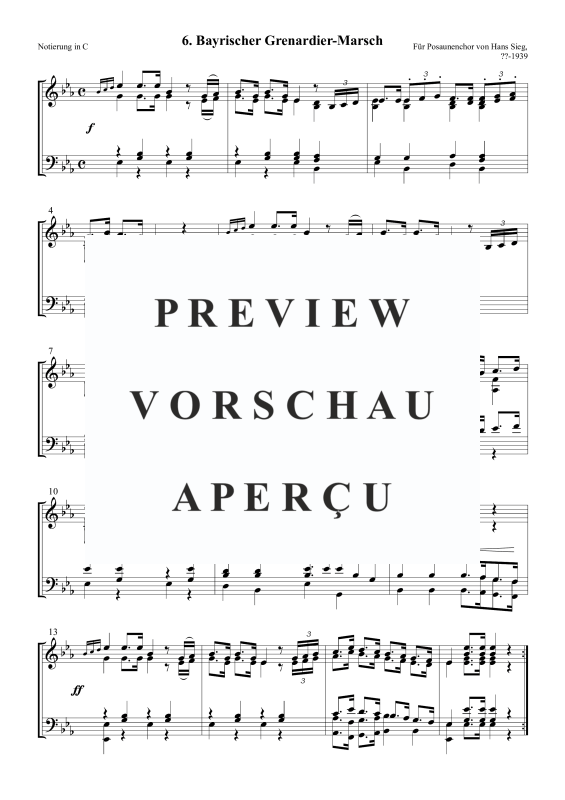 Product gallery: Page 2 of 3 Bayrischer Grenardier-Marsch, , Trombone Choir