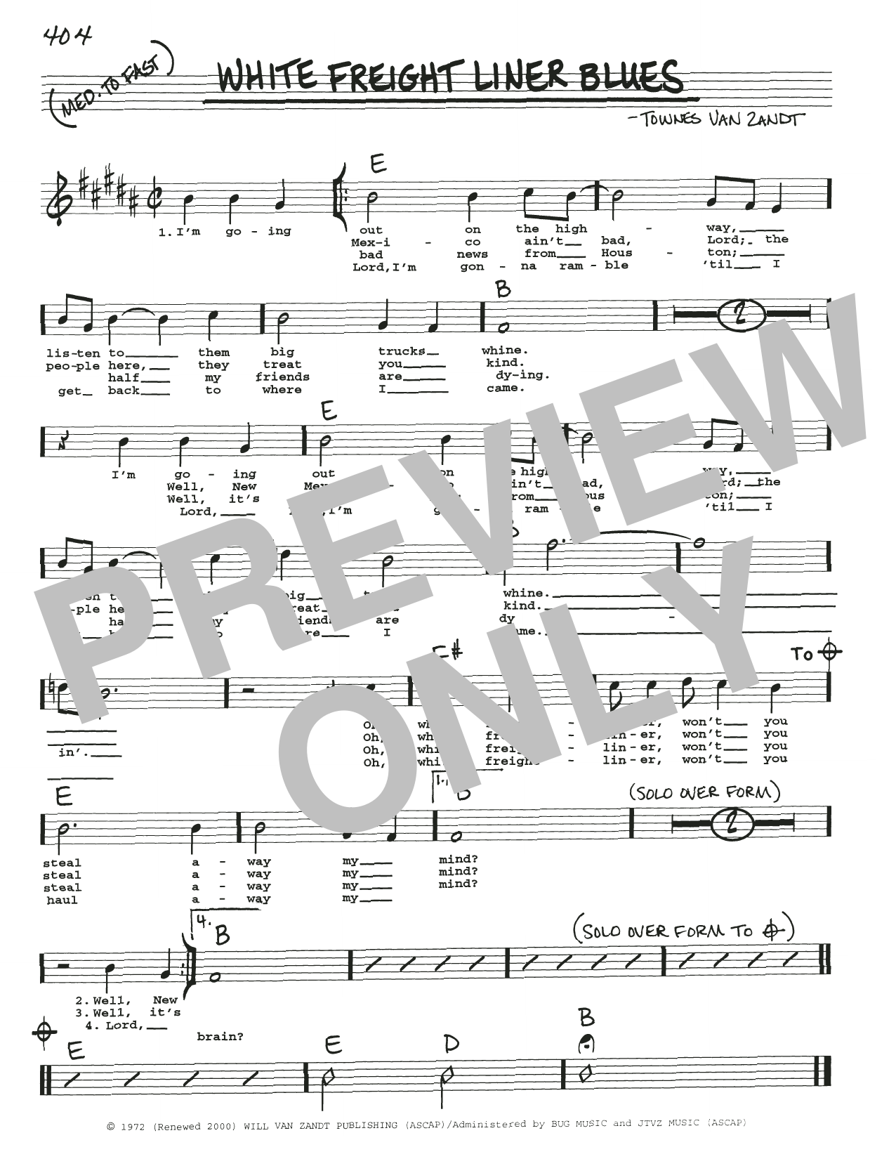 Produktbild zu: White Freight Liner Blues