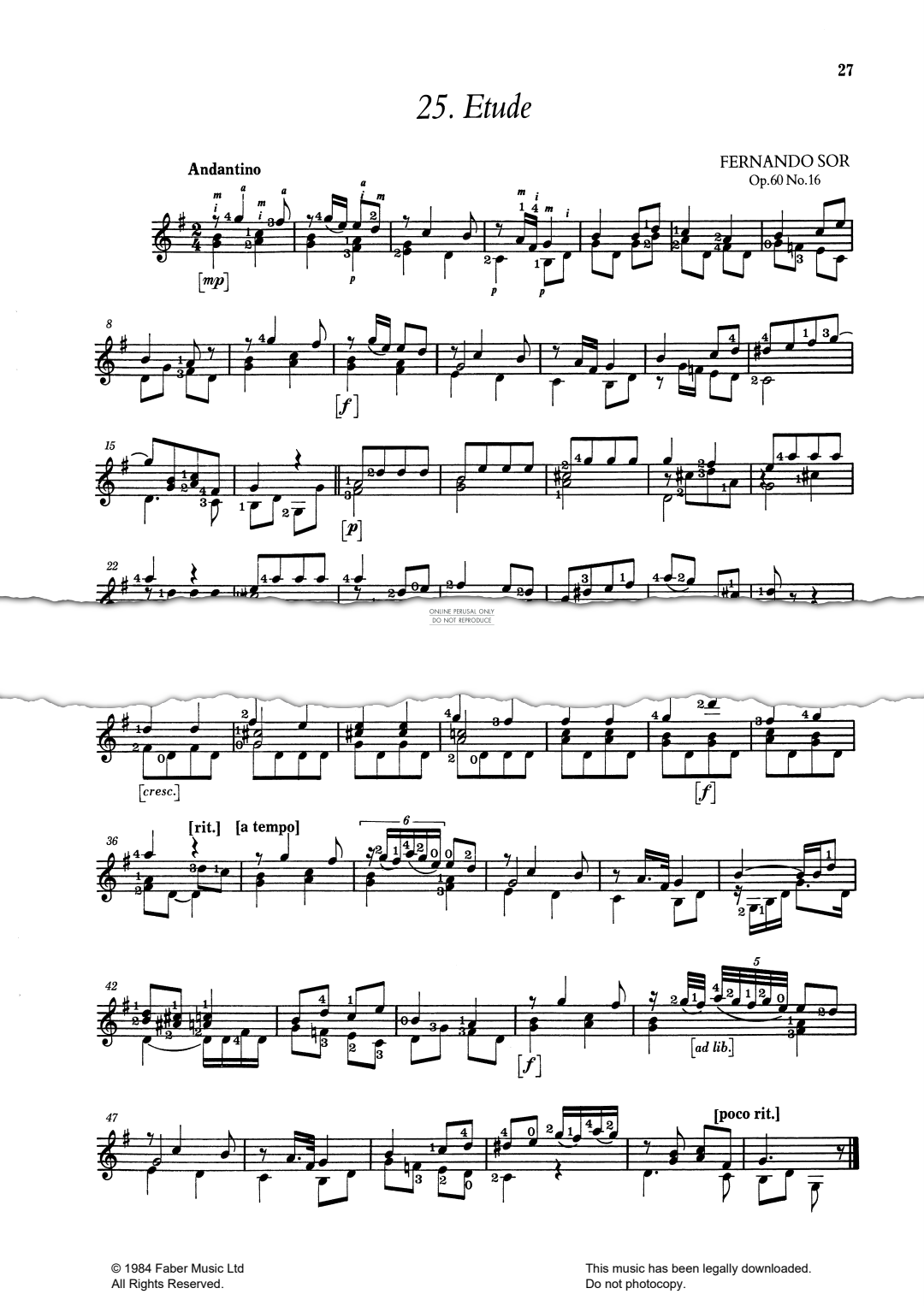 Produktbild zu: Etude (Op.60 No.16)