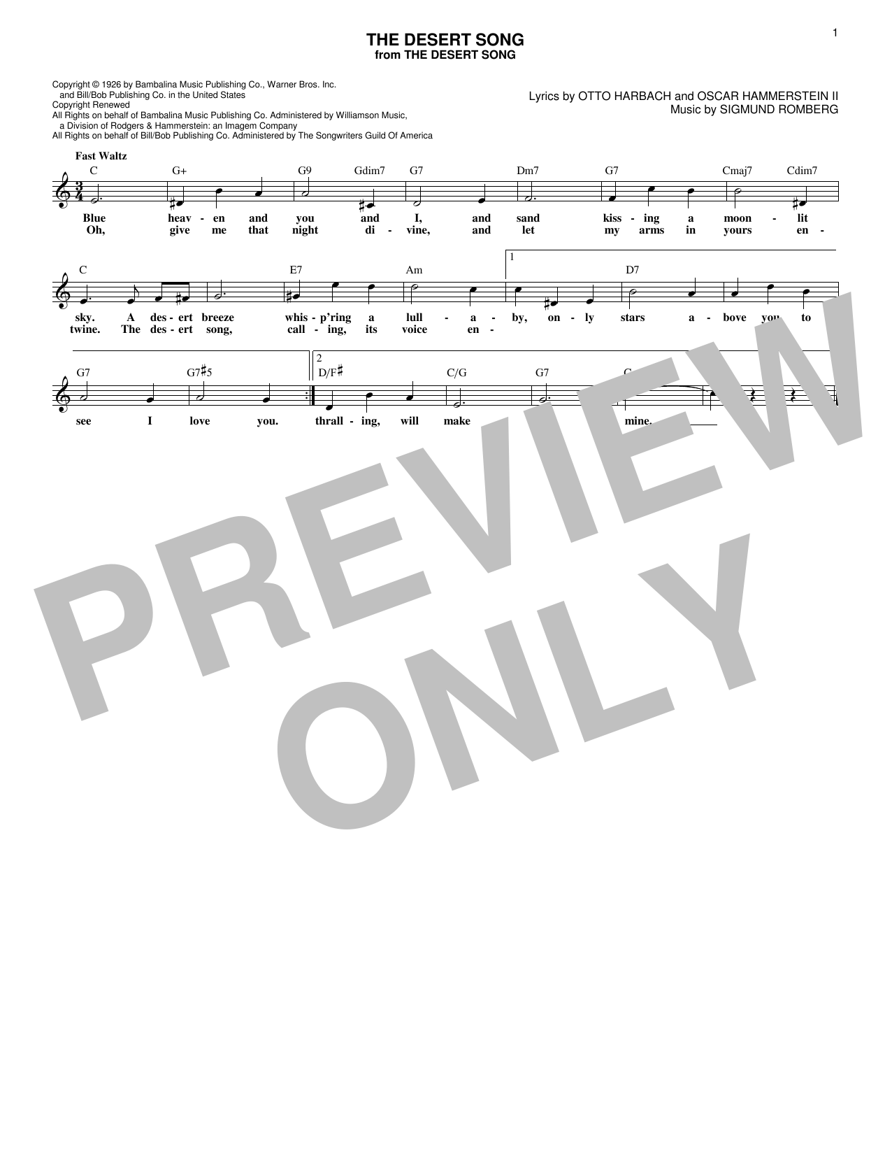 Produktbild zu: The Desert Song