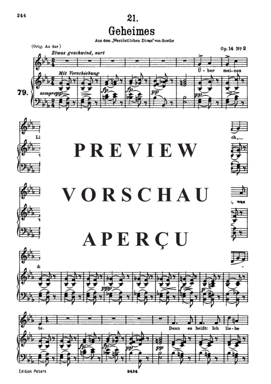 gallery: Geheimes D.719 , , (Gesang tief + Klavier)