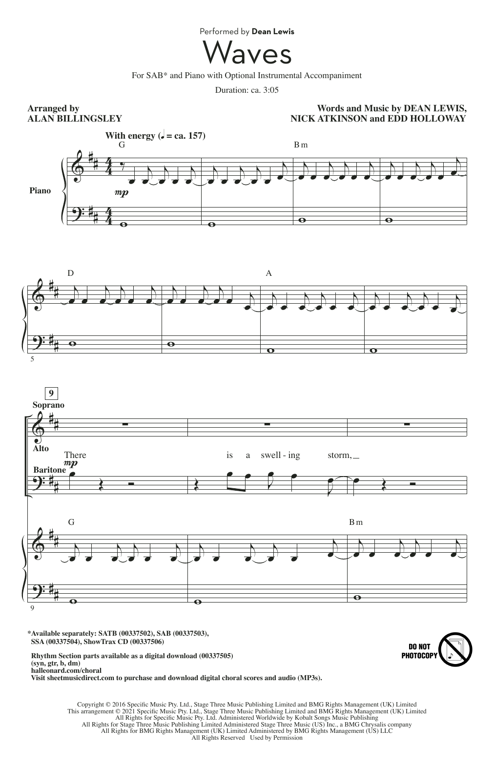 Produktbild zu: Waves (arr. Alan Billingsley)