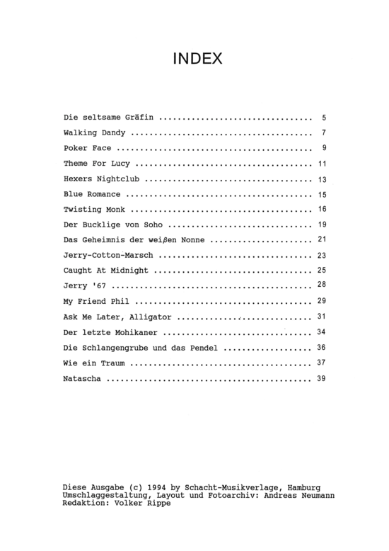 Product picture to: Filmmusik von Peter Thomas Songbuch (18 Titel)