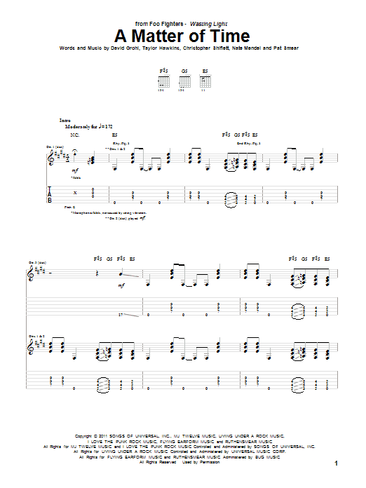 Product gallery: Page 1 of 1 A Matter Of Time, Foo Fighters