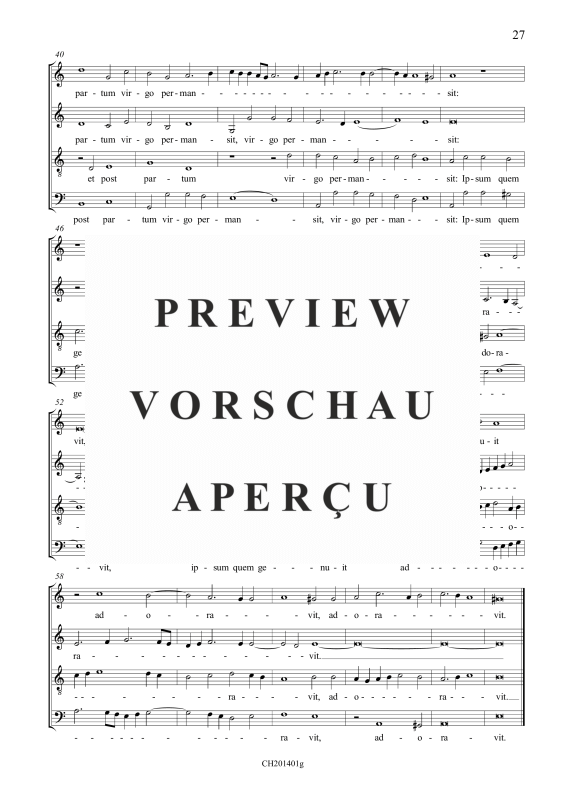 gallery: Senex puerum portabat, , (Gemischter Chor)