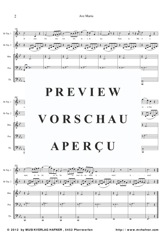 Produktgalerie: Seite 6 von 11 Ave Maria, , (Blechbläser Quintett)
