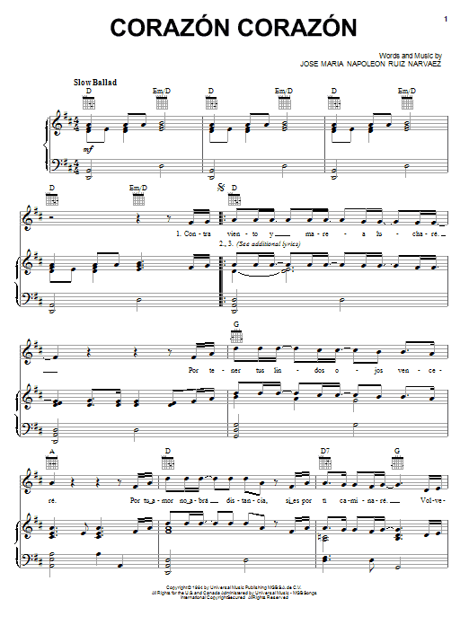 Produktgalerie: Seite 1 von 1 Corazon Corazon, Jose Maria Napoleon Ruiz Narvaez, Gesang, Gitarre, Klavier