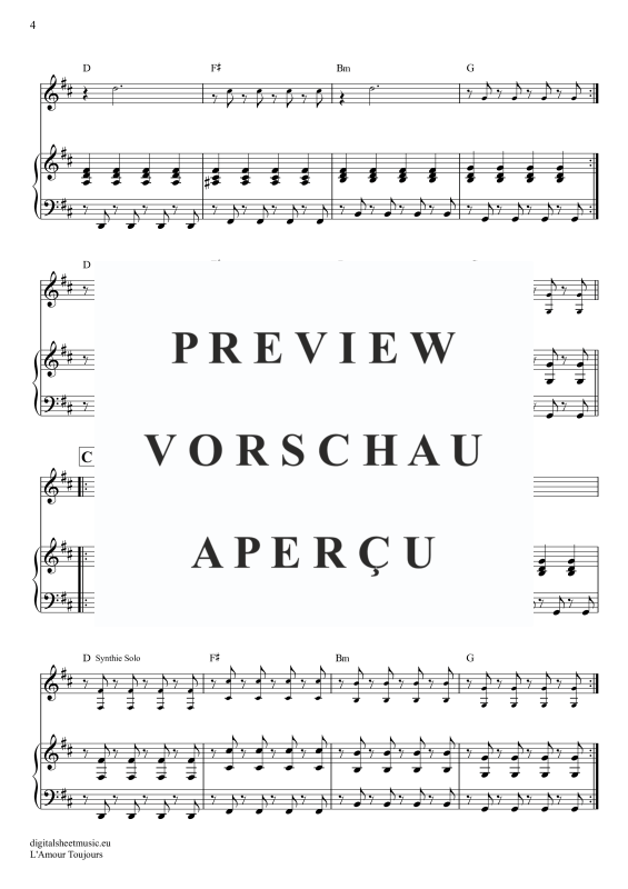 Produktgalerie: Seite 5 von 11 L'Amour Toujours, Gigi D'Agostino, Gesang mit Klavierbegleitung