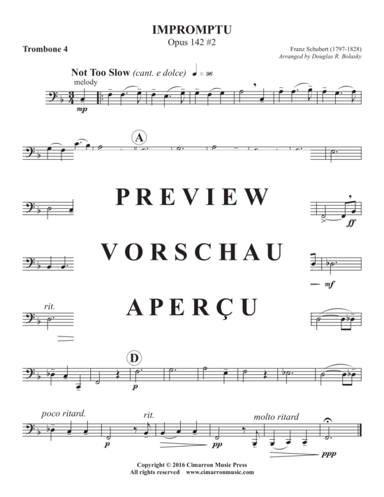 Product gallery: Page 8 of 8 Impromptu , , (Trombone quartet)