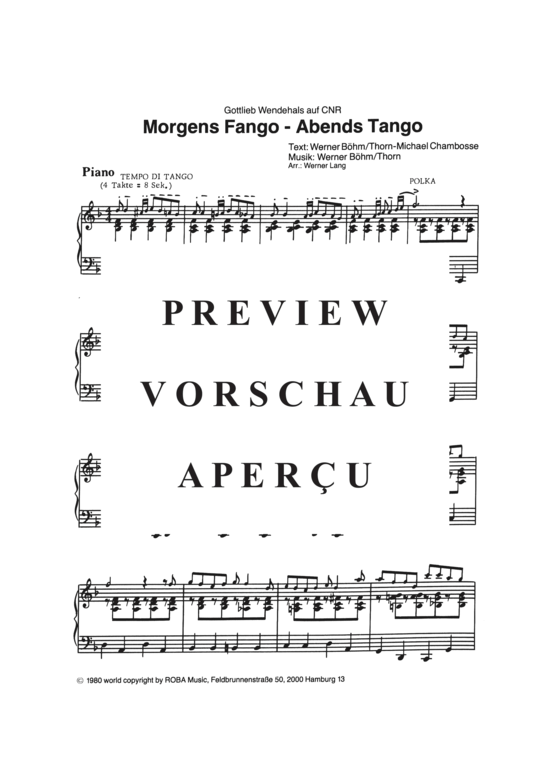 Produktgalerie: Seite 9 von 16 Morgens Fango - abends Tango , Wendehals, Gottlieb, (Combo-Band)