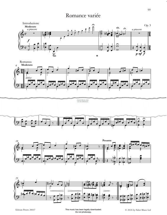 Produktgalerie: Seite 1 von 1 Romance variée, Op. 3, Clara Schumann, Klavier