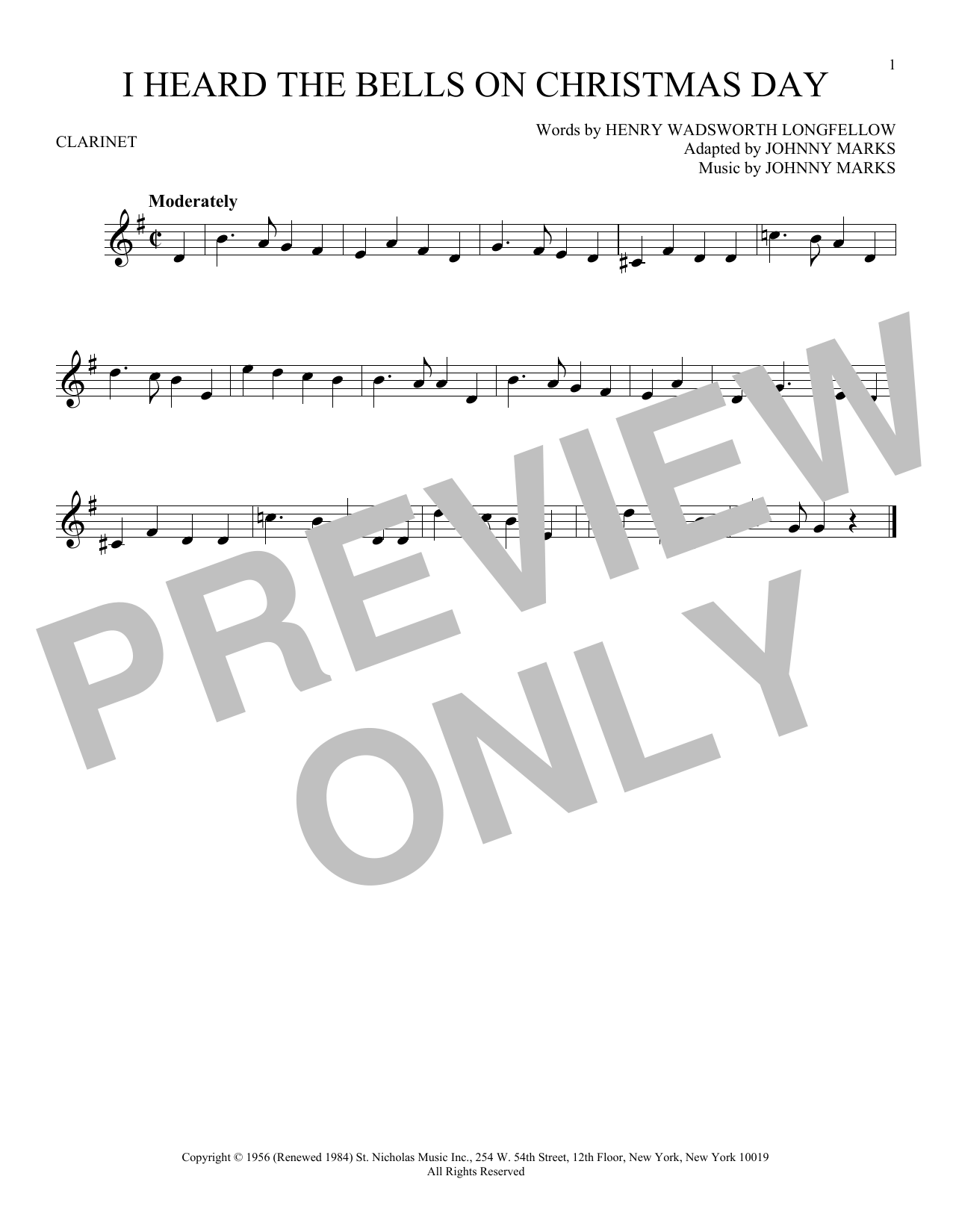Product gallery: Page 1 of 1 I Heard The Bells On Christmas Day, Johnny Marks