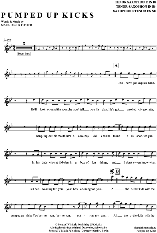 Product picture to: Pumped up kicks Foster The People