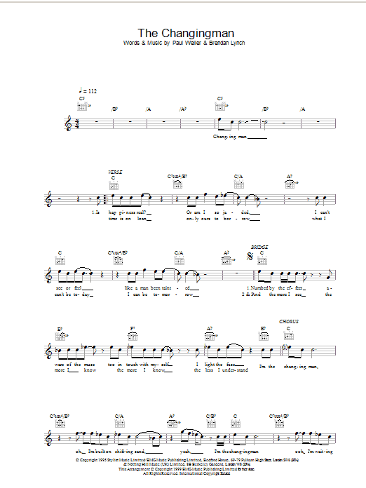 Produktgalerie: Seite 1 von 1 The Changingman, Paul Weller, Melodieinstrument