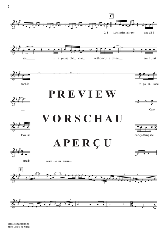 Produktgalerie: Seite 3 von 4 She´s like the wind , Swayze, Patrick, Trompete in B