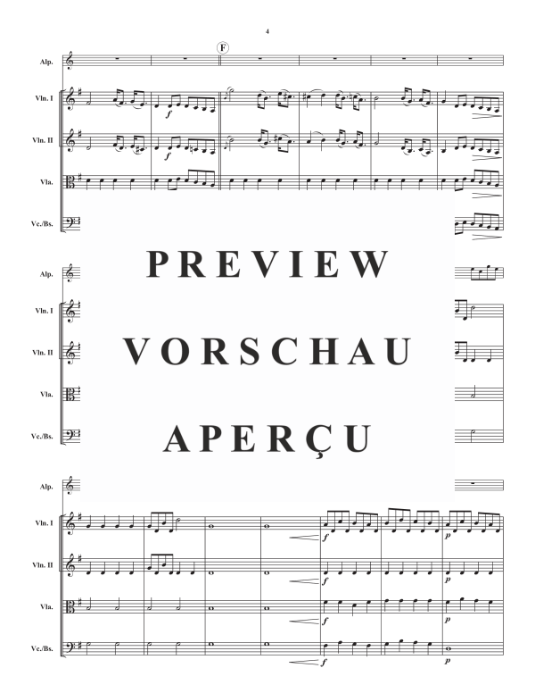 Produktgalerie: Seite 6 von 11 Sinfonia in G, , Alphorn in G und Streicher Quartett