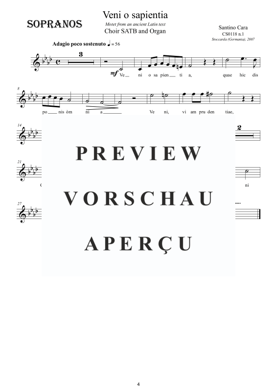 Produktgalerie: Seite 5 von 8 Veni o sapientia - Motette, , Gemischter Chor und Orgel