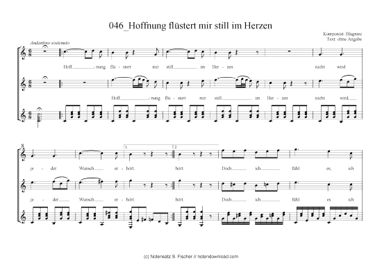 Product picture to: Hoffnung flüstert mir still im Herzen Blagnini 