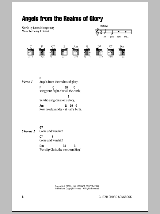 Product gallery: Page 1 of 1 Angels From The Realms Of Glory, James Montgomery