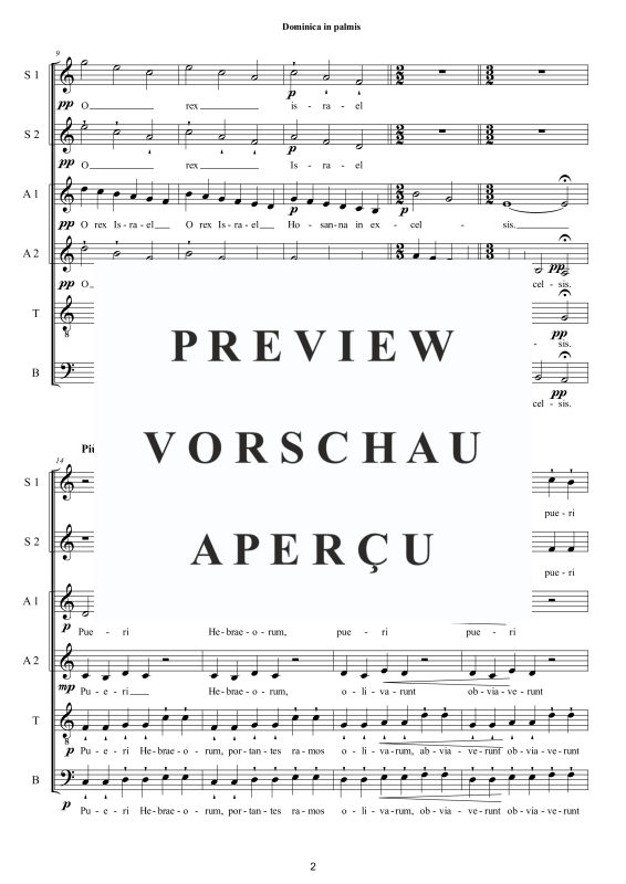 Produktgalerie: Seite 3 von 11 Dominica in palmis – Osterantiphon, , Gemischter Chor SSAATB